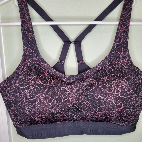 lululemon athletica Other - Nwt lululemon lacescape spanish rose black floral fine form bra size 32C 32E 38C